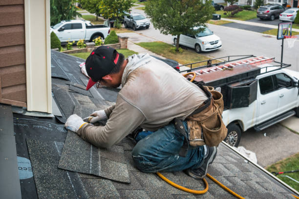 Professional Emergency Roof Repair technician working in New Oxford, PA